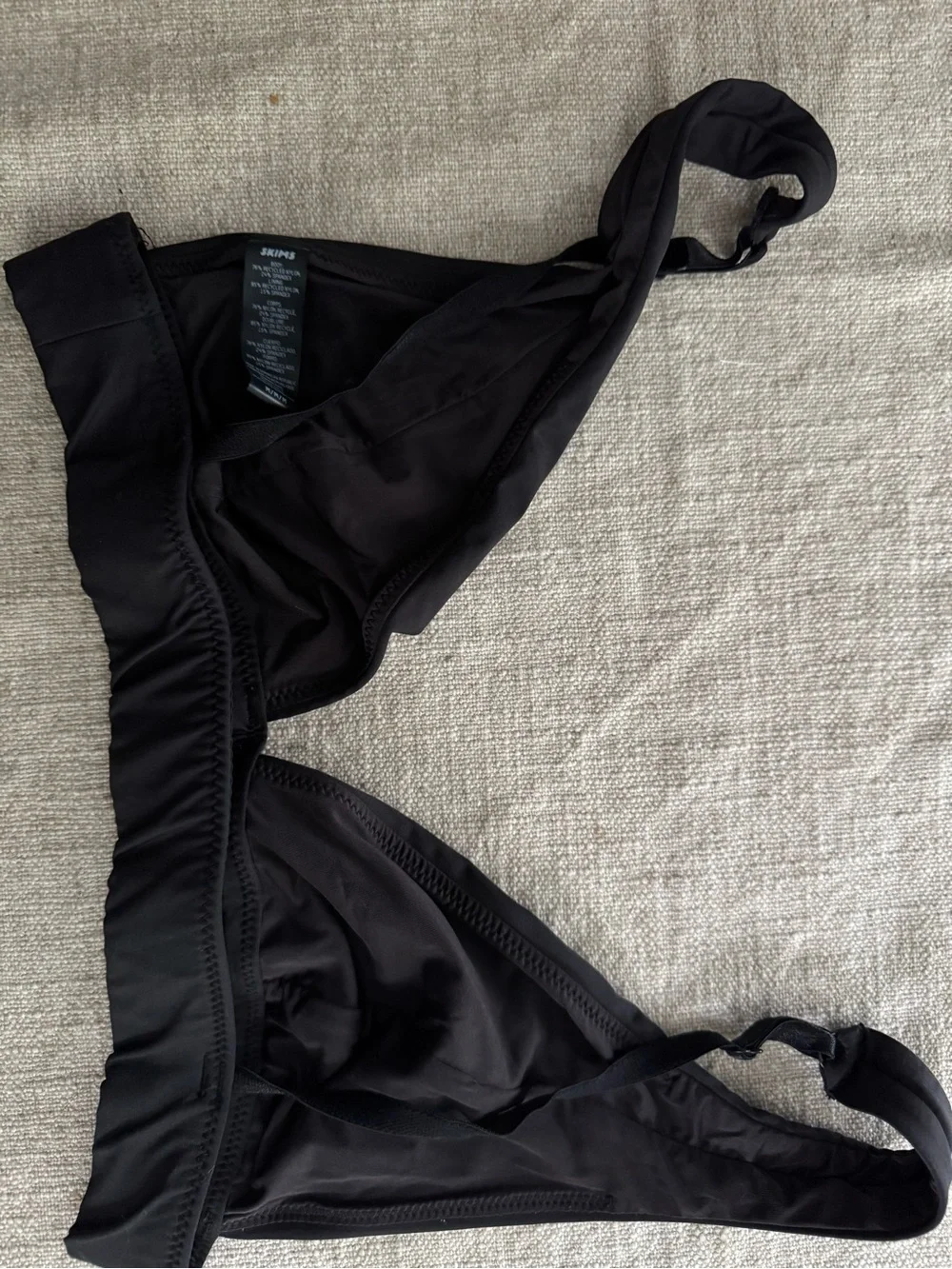 SKIMS Black Triangle Bikini Top